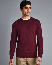 Load image into Gallery viewer, Merino Crew Neck Sweater - Burgundy
