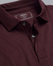 Load image into Gallery viewer, Cotton TENCEL™ Mix Long Sleeve Polo - Wine
