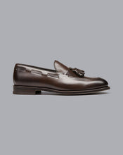Load image into Gallery viewer, Leather Tassel Loafers - Dark Chocolate
