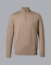 Load image into Gallery viewer, Merino Zip Neck Sweater - Oatmeal
