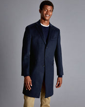 Load image into Gallery viewer, Wool Cashmere Overcoat - Navy
