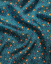 Load image into Gallery viewer, Apples and Pears Print Pocket Square - Teal Green
