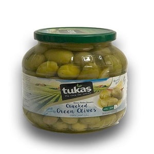 Tukas Cracked Green Olives