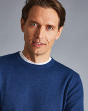 Load image into Gallery viewer, Merino Crew Neck Sweater - Royal Blue
