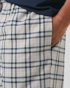 Check Pajama Shorts - Grey & Navy