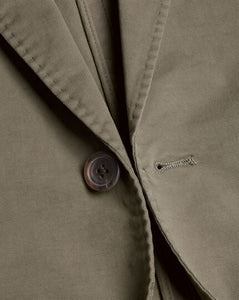 Cotton Stretch Jacket - Olive Green