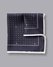 Load image into Gallery viewer, Spot Print Pocket Square - Ink Blue
