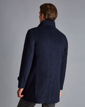 Load image into Gallery viewer, Funnel Neck Wool Overcoat - Ink Blue
