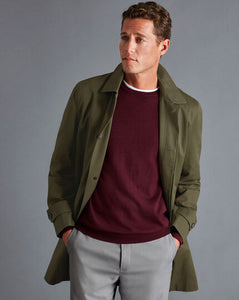 Cotton Classic Raincoat - Olive Green