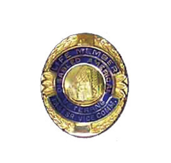 Blue Sr. Vice Commander Life Member Officer Lapel Pin