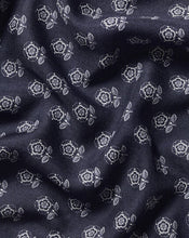 Load image into Gallery viewer, LIMITED EDITION England Rugby English Rose Pocket Square - Navy &amp; White
