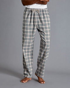 Check Pajama Bottoms - Grey & Navy