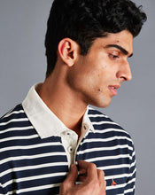 Load image into Gallery viewer, Striped Rugby Shirt - Navy &amp; White
