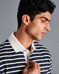 Striped Rugby Shirt - Navy & White