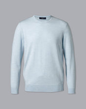 Load image into Gallery viewer, Merino Crew Neck Sweater - Light Blue
