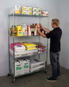 18″ x 48″ x 72″ 4-Tier Wire Shelving