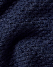 Load image into Gallery viewer, Cotton Merino Textured Crew Neck Sweater - Ink Blue
