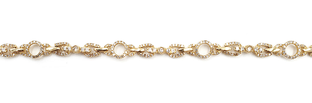 Sandra Biachi 14K Yellow Gold with Diamond Bracelet