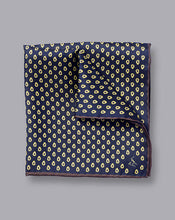 Load image into Gallery viewer, Paisley Print Pocket Square - French Blue
