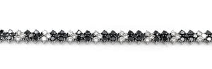 Sandra Biachi 14K White Gold with Black Diamond Bracelet. Style: BR-4025