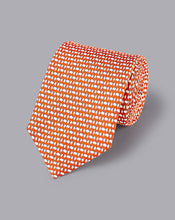 Load image into Gallery viewer, Sweet Print Silk Tie - Burnt Orange
