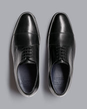 Load image into Gallery viewer, Goodyear Welted Derby Toe Cap Performance Shoes - Black
