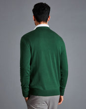 Load image into Gallery viewer, Merino V-Neck Sweater - Dark Green
