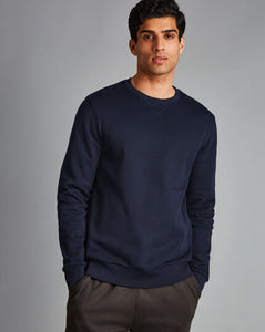 Jersey Crew Neck Sweater - Navy