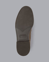 Load image into Gallery viewer, Rubber Sole Suede Derby Brogue Shoes - Taupe
