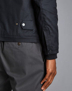 Fall Collar Harrington Jacket - Navy