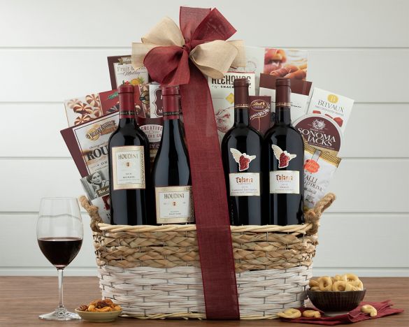 Napa Valley and Sonoma Red Wine Gift Basket