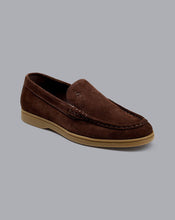 Load image into Gallery viewer, Suede Slip-On Shoes - Chocolate Brown
