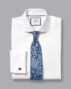 Silk Paisley Tie - Denim Blue