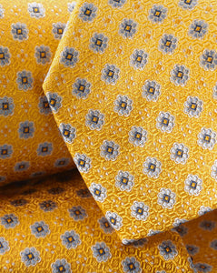 Stain Resistant Floral Silk Tie - Sunflower