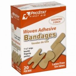 Assorted Woven Adhesive Bandages - 20pc