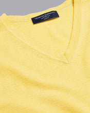 Load image into Gallery viewer, Merino V-Neck Sweater - Lemon
