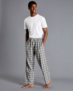 Check Pajama Bottoms - Grey & Navy