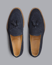 Load image into Gallery viewer, Suede Tassel Loafers - French Blue
