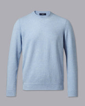 Load image into Gallery viewer, Merino Cashmere Crew Neck Sweater - Sky
