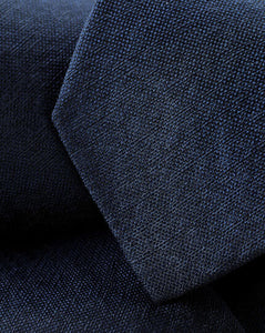 Silk Linen Tie - Petrol Blue