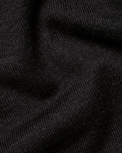 Merino Hooded Zip Through Sweater - Dark Charcoal