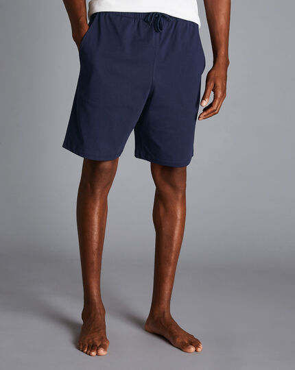 Cotton Jersey Shorts - French Blue