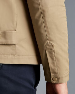 Fall Collar Harrington Jacket - Tan