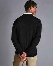 Load image into Gallery viewer, Merino V-Neck Sweater - Black
