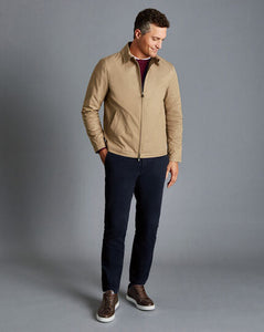 Fall Collar Harrington Jacket - Tan