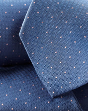 Load image into Gallery viewer, Stain Resistant Polka Dot Silk Tie - Indigo Blue
