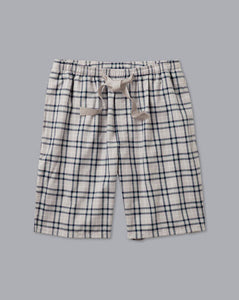 Check Pajama Shorts - Grey & Navy