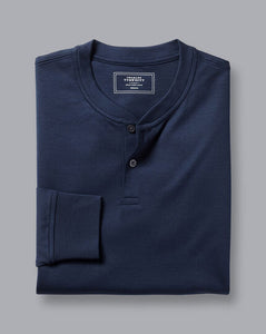 Henley Long Sleeve Top - Navy