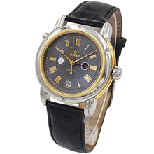 Load image into Gallery viewer, Gevril Dual Time 15 Degrees Steel and Solid 18K Yellow Gold Automatic Men's Watch. Style: B0111
