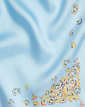 Load image into Gallery viewer, Pencil Shaving Print Pocket Square - Sky Blue
